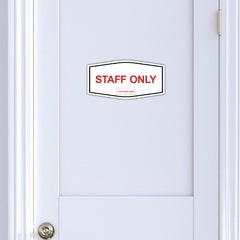 Signs ByLITA Fancy Plus | Staff Only Wall or Door Sign | Customizable with Your Company Logo | Durable & Easy to Install