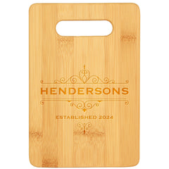 Designs ByLITA Personalized Bamboo Cutting Board, (9 Design Options), Customizable Kitchen Chopping Board (Multiple Sizes)