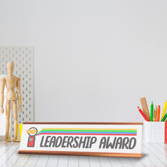 Signs ByLITA Leadership Award Gold Frame Desk Sign (2x8)