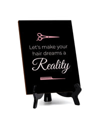 Hairdressers and Stylists Table Signs 6x8 Easy Installation Beautiful Decorative Salon Signs