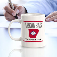 Designs ByLITA Arkansas: The Natural State 11oz Plastic or Ceramic Coffee Mug | State Pride Collection