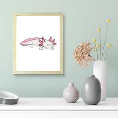 Designs ByLITA Axolotl, Wall Print Animals Art | Family Presents | Bedroom | Stylish Kindergarten Decor