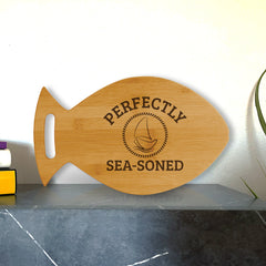 Designs ByLITA Perfectly Sea-soned 14 x 8.5" Fish Shape Cutting Board | Kitchen Chopping Board