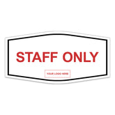 Signs ByLITA Fancy Plus | Staff Only Wall or Door Sign | Customizable with Your Company Logo | Durable & Easy to Install