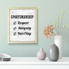 Signs ByLITA Sportsmanship: Respect, Integrity, Fair Play, Framed Print Inspirational - Wall Art Collection - Elevate Your Space with Timeless Beauty and Inspiring Designs Wall Art