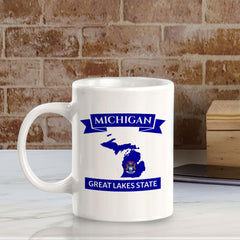 Designs ByLITA Michigan: Great Lakes State 11oz Plastic or Ceramic Coffee Mug | State Pride Collection