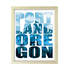 Designs ByLITA Portland, Oregon Inspirational, Wall Print Art | American Cities Stylish Home Decoration (Unframed or Framed)
