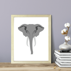 Designs ByLITA Elephant, Wall Print Animals Art | Family Presents | Bedroom | Stylish Kindergarten Decor