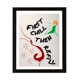 Designs ByLITA First Chill Then Refill, Wall Print Art | Retro Kitchen Decoration