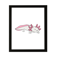 Designs ByLITA Axolotl, Wall Print Animals Art | Family Presents | Bedroom | Stylish Kindergarten Decor