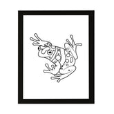 Designs ByLITA Poison Dart Frog Outlined version, Wall Print Animals Art | Family Presents | Bedroom | Stylish Kindergarten Decor