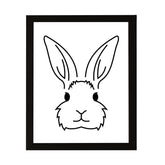 Designs ByLITA Bunny Outlined version, Wall Print Animals Art | Family Presents | Bedroom | Stylish Kindergarten Decor