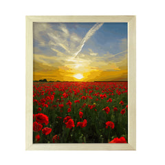 Designs ByLITA Poppy Field Twilight, Wall Print Art | Beautiful Flowers | Stylish Modern Decoration For The Home and Office
