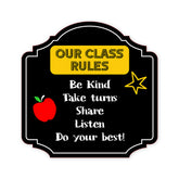 Heritage Plus Our Class Rules Be Kind Take Turns Share Listen Do Your Best! Wall or Door Sign | School Signage