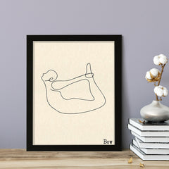 Bow, FRAMED Print Yoga Wall Art