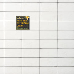 Square Plus Please Keep This Bathroom Clean Thank You Wall or Door Sign | Public Restrooms Signage