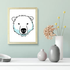 Designs ByLITA Polar Bear, Wall Print Animals Art | Family Presents | Bedroom | Stylish Kindergarten Decor