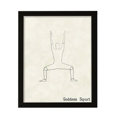 Goddess Squat, FRAMED Print Yoga Wall Art