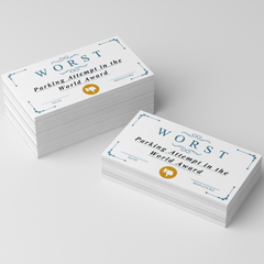 Worst Parking Attempt in the World, Signature Novelty Business cards (100 Pack)