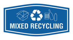 Fancy Mixed Recycling Wall or Door Sign