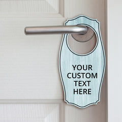 Custom Full Color With Your Logo Door Hangers (4 x 8") | Personalized Door Handle Signs for Homes and Businesses | Create Your Own Message
