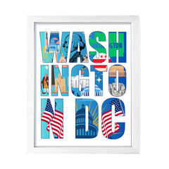 Designs ByLITA Washington, D.C. Inspirational, Wall Print Art | American Cities Stylish Home Decoration (Unframed or Framed)
