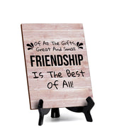 Home & Family Themed Decoration Table Sign with Acrylic Stand (6x8“) | Home & Family Decor