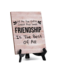 Home & Family Themed Decoration Table Sign with Acrylic Stand (6x8“) | Home & Family Decor