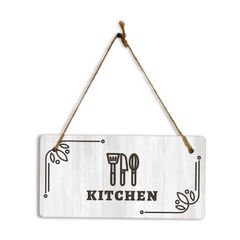Kitchen 5x10 Hanging Plus Wall or Door Sign | Rustic Wood Sign
