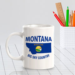 Designs ByLITA Montana: Big Sky Country 11oz Plastic or Ceramic Coffee Mug | State Pride Collection