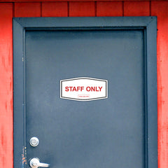 Signs ByLITA Fancy Plus | Staff Only Wall or Door Sign | Customizable with Your Company Logo | Durable & Easy to Install