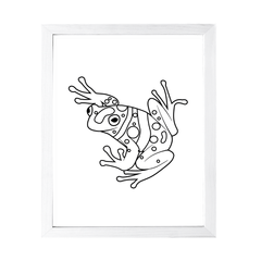 Designs ByLITA Poison Dart Frog Outlined version, Wall Print Animals Art | Family Presents | Bedroom | Stylish Kindergarten Decor