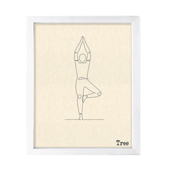 Tree, FRAMED Print Yoga Wall Art