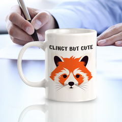 Clingy but Cute Red Panda 11oz Plastic or Ceramic Coffee Mug | Funny Animal Mugs