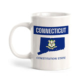 Designs ByLITA Connecticut: Constitution State 11oz Plastic or Ceramic Coffee Mug | State Pride Collection