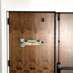 Arrow Shape Plus Siesta Key Beach, Florida 12x4" Wall or Door Sign | Stylish Famous US Beach Souvenirs
