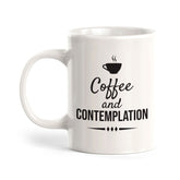 Designs ByLITA Coffee and Contemplation Office Workspace Home Family 11oz Plastic/Ceramic Coffee Mug