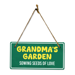 Grandma's Garden Sowing Seeds Of Love 5x10 Hanging Plus Wall or Door Sign | Home Decor
