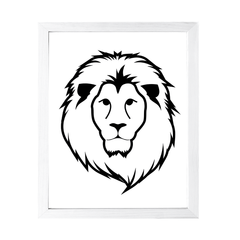 Designs ByLITA Lion Outlined version, Wall Print Animals Art | Family Presents | Bedroom | Stylish Kindergarten Decor