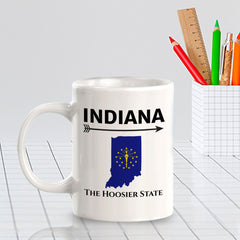 Designs ByLITA Indiana: The Hoosier State 11oz Plastic or Ceramic Coffee Mug | State Pride Collection