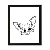 Designs ByLITA Fennec Fox Outlined version, Wall Print Animals Art | Family Presents | Bedroom | Stylish Kindergarten Decor
