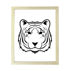 Designs ByLITA Tiger Outlined version, Wall Print Animals Art | Family Presents | Bedroom | Stylish Kindergarten Decor