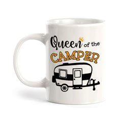 Queen Of The Camper 11oz Plastic or Ceramic Mug | RV Camper Lifestyle
