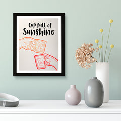 Designs ByLITA Cup Full of Sunshine, Wall Print Art | Retro Bar Decoration