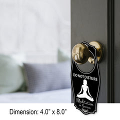 Do Not Disturb Meditation In Session Door Hanger | House or Business Door Sign
