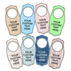 Custom Full Color With Your Logo Door Hangers (4 x 8") | Personalized Door Handle Signs for Homes and Businesses | Create Your Own Message