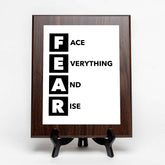 FEAR Decorative Wall Plaque | Motivational Home Decor