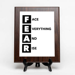 FEAR Decorative Wall Plaque | Motivational Home Decor