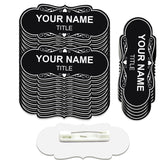 Signs ByLITA Designer Name Tags Blank Badges (1" x 3") With Pin Fastener Backing (25 Pack)
