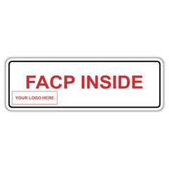 Signs ByLITA Standard Plus | FACP Inside Wall or Door Sign | Customizable with Your Company Logo | Durable & Easy to Install